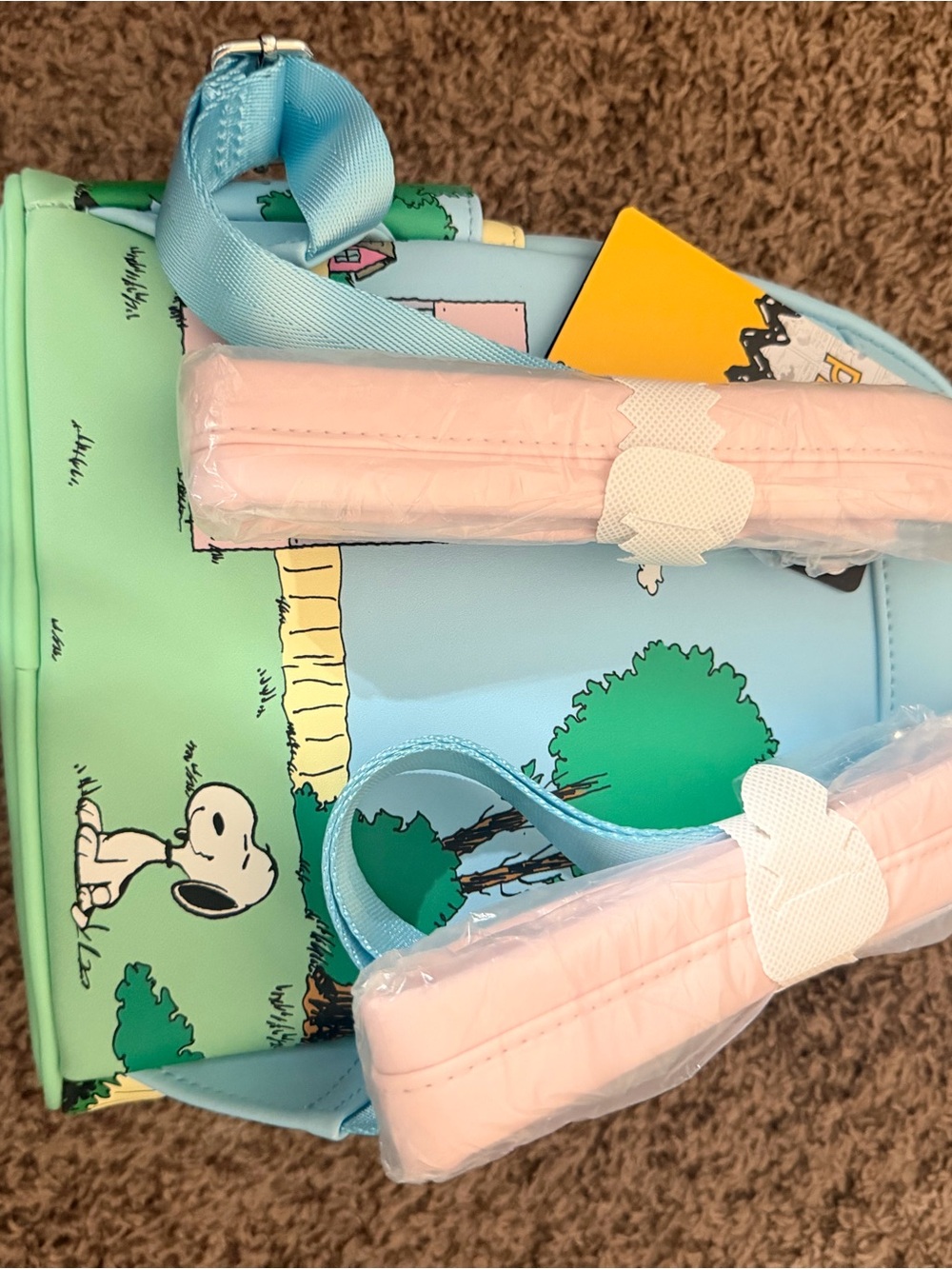 Peanuts Kissing Booth Loungefly Backpack - Pastel Pink & Light Blue - Picture 2 of 2